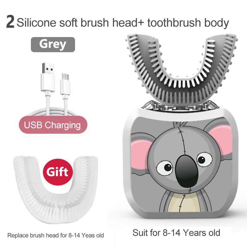 Kids Ultrasonic Electric Toothbrush Automatic Lazy Brush IPX7 Waterproof Teeth Whitening Cleaning Toothbrush for Children