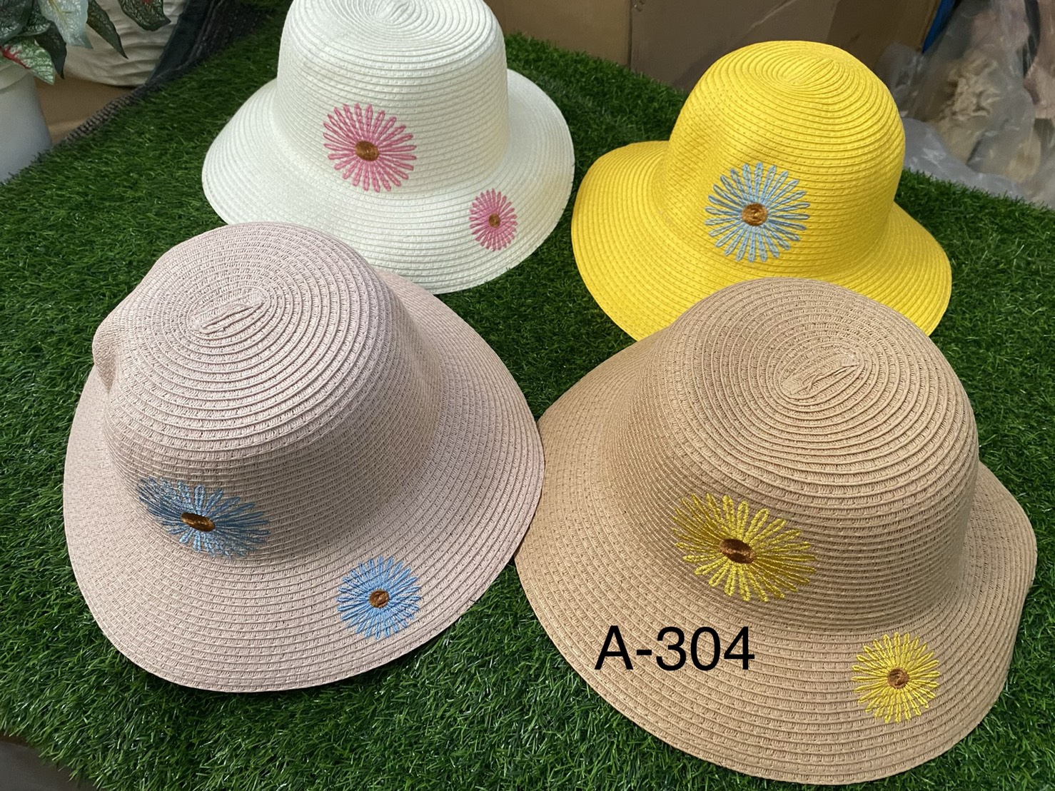 หมวกสาน ดอกทานตะวันA304