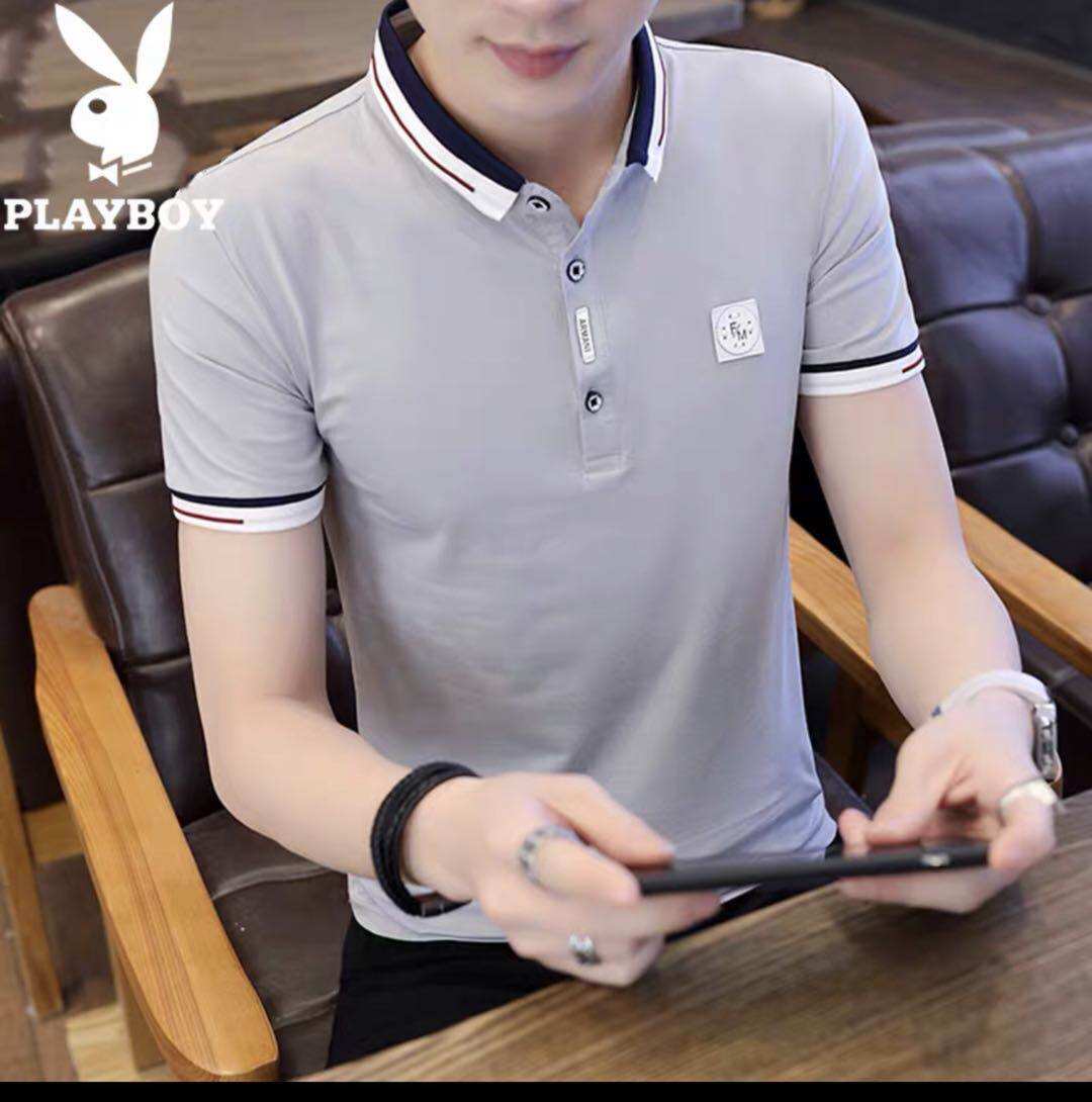 เสื้อยืดคอปกแขนสันShort Sleeve POLO shirts For Men 100%cotton