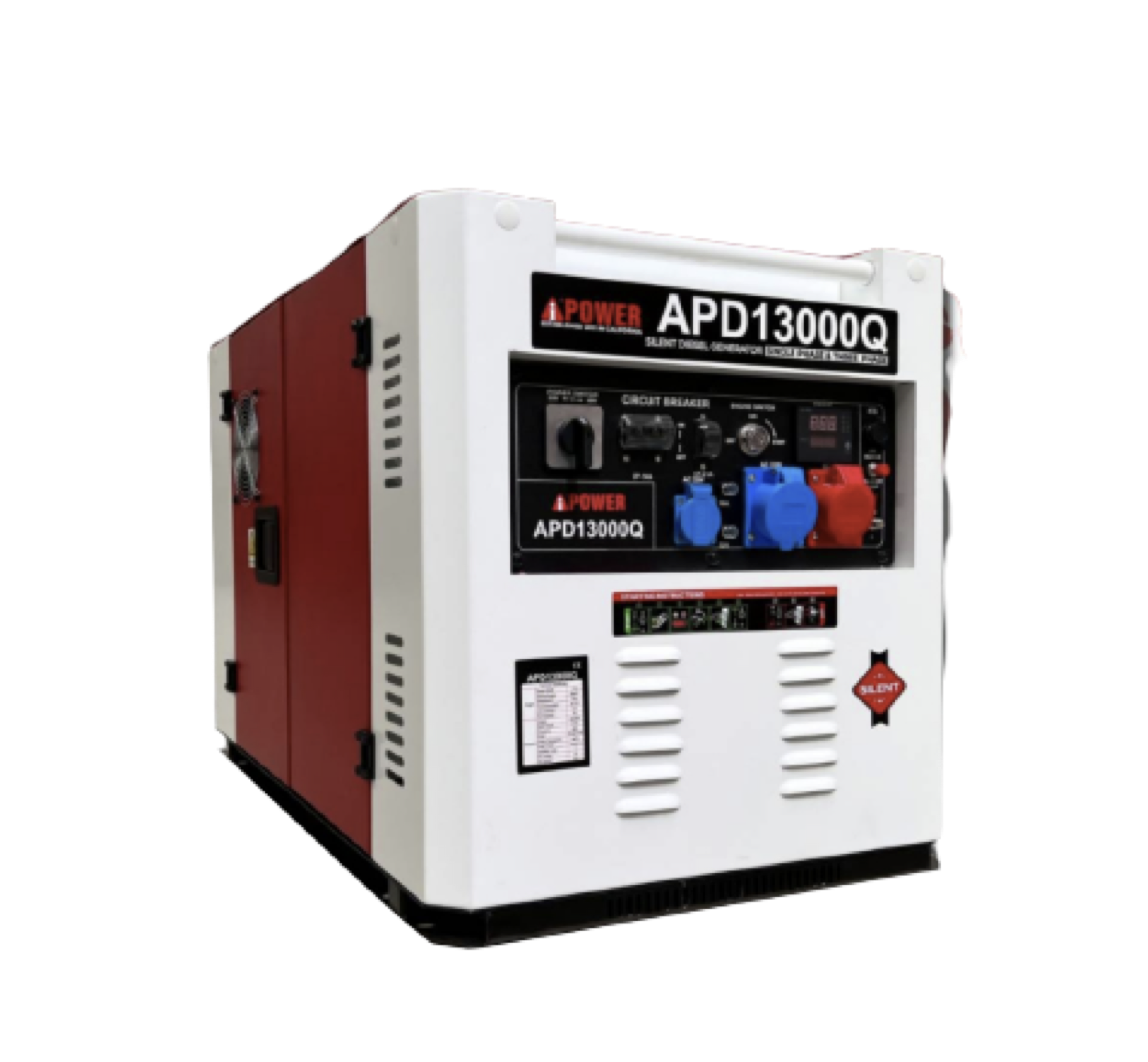 IPOWER 🚚 เครื่องปั่นไฟ รุ่น APD13000Q (2 ระบบ 220V/380V) **ทักแชทก่อนกดสั่งซื้อนะคะ** กุญแจสตาร์จ ปั่นไฟ กำเนิดไฟฟ้า