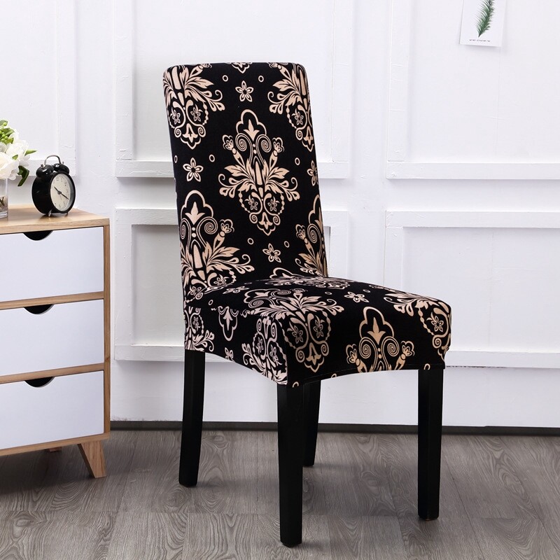 【Free-style】พร้อมส่งเก้าอี้ ผ้าคลุม ผ้าคลุมเก้าอี้ แบบยืด ของตกแต่งบ้าน พิมพ์ลาย ผ้าคลุมเก้าอี้