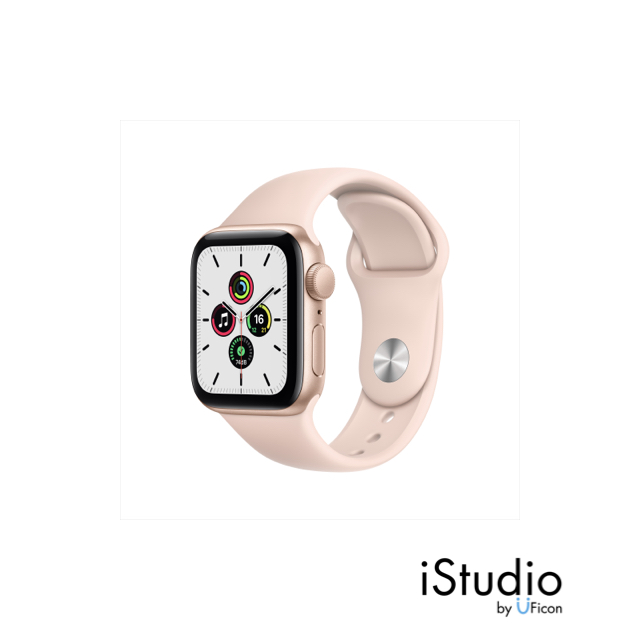 Apple Watch SE GPS, Aluminium Case with Sport Band [iStudio by UFicon]