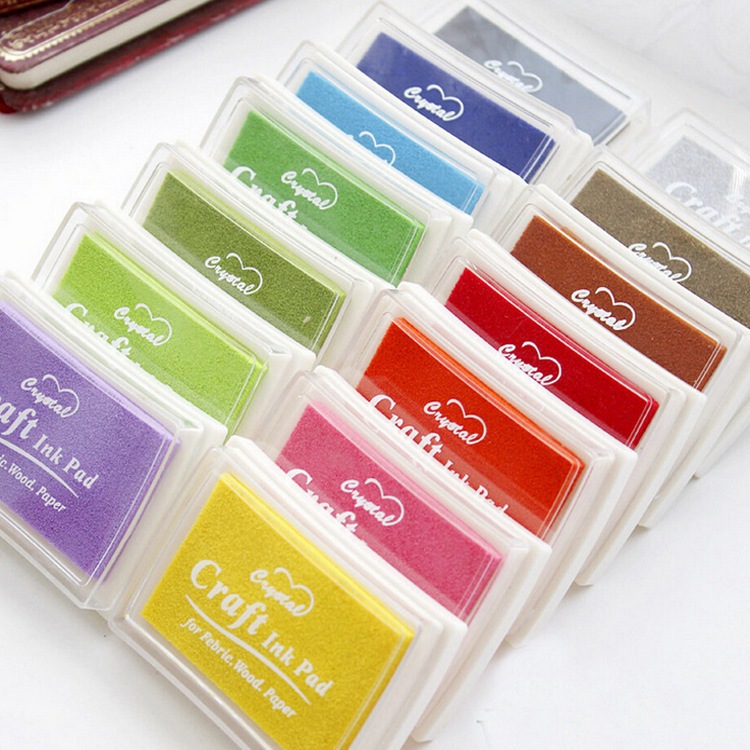 **ส่งจากไทย** Ink pad หมึกสี หมึกปั๊ม สูตรกันน้ำ หมึกปั๊ม Craft Ink Pad สำหรับพื้นผิวด้าน ไม้ กระดาษ ผ้า