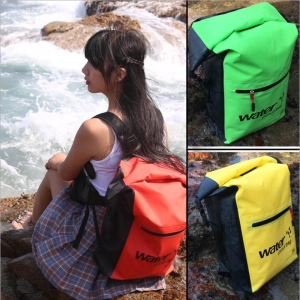 ราคา25L กันน้ำกลางแจ้ง Trekking Bag กระเป๋าล่องแก่งว่ายน้ำชายหาดจักรยานอุปกรณ์เสริม Ocean Pack