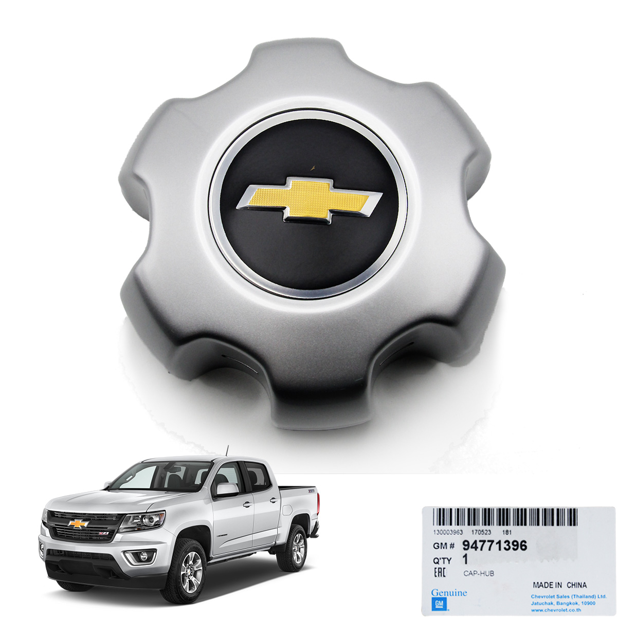 ฝาดุมล้อ รุ่นขอบยาง 16 นิ้ว  ของแท้ ฝาครอบดุมล้อ ดุมล้อ จำนวน 1ชิ้น สีบอร์น Chevrolet Colorado เชฟโลเลต โคโรลาโด้ โคโลราโด ปี 2012 2013 2014 2015 2016 2017 2 ประตู 4 ประตู สินค้าราถูก คุณภาพดี Wheel Cap Genuine