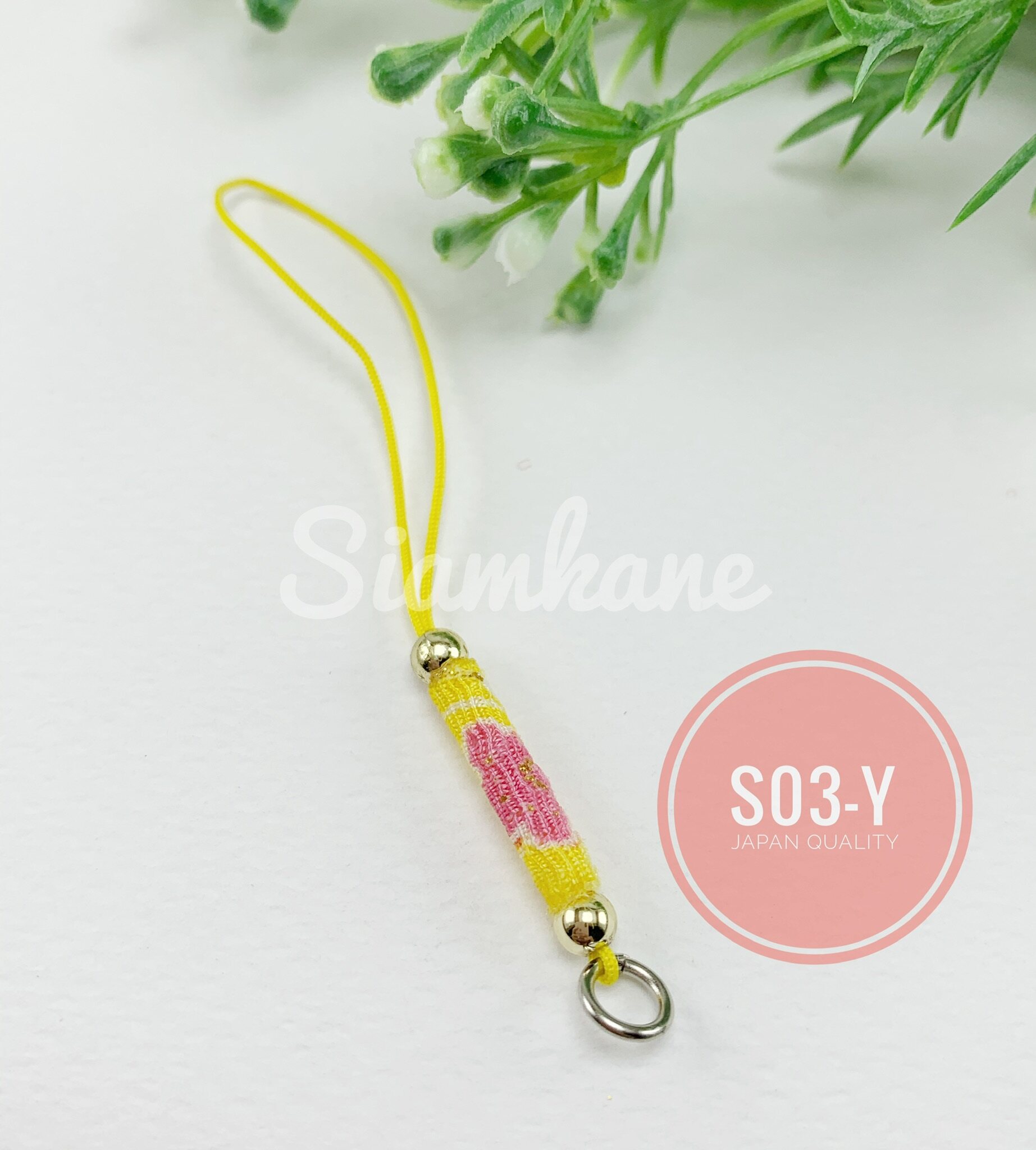 Strap DIY เชือกห้อยโทรศัพท์ ไหมญี่ปุ่น รุ่นผ้ากิโมโน S03