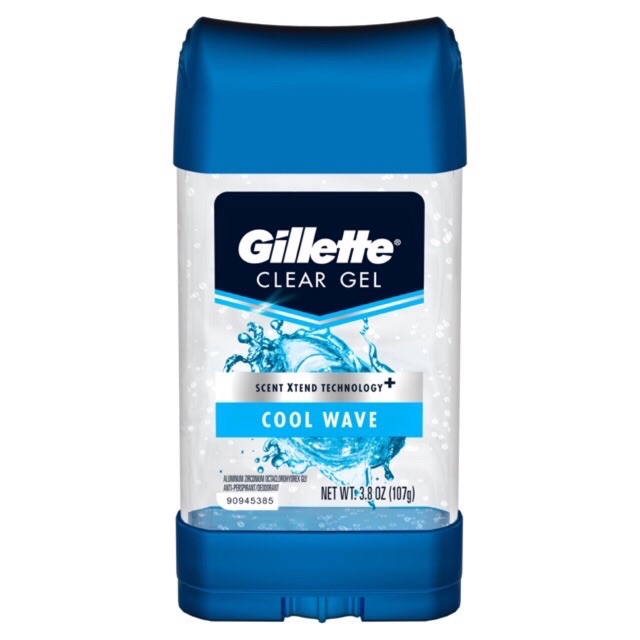 Gillette Cool Wave Clear Gel Men’s Antiperspirant and Deodorant 3.8 oz(107g)