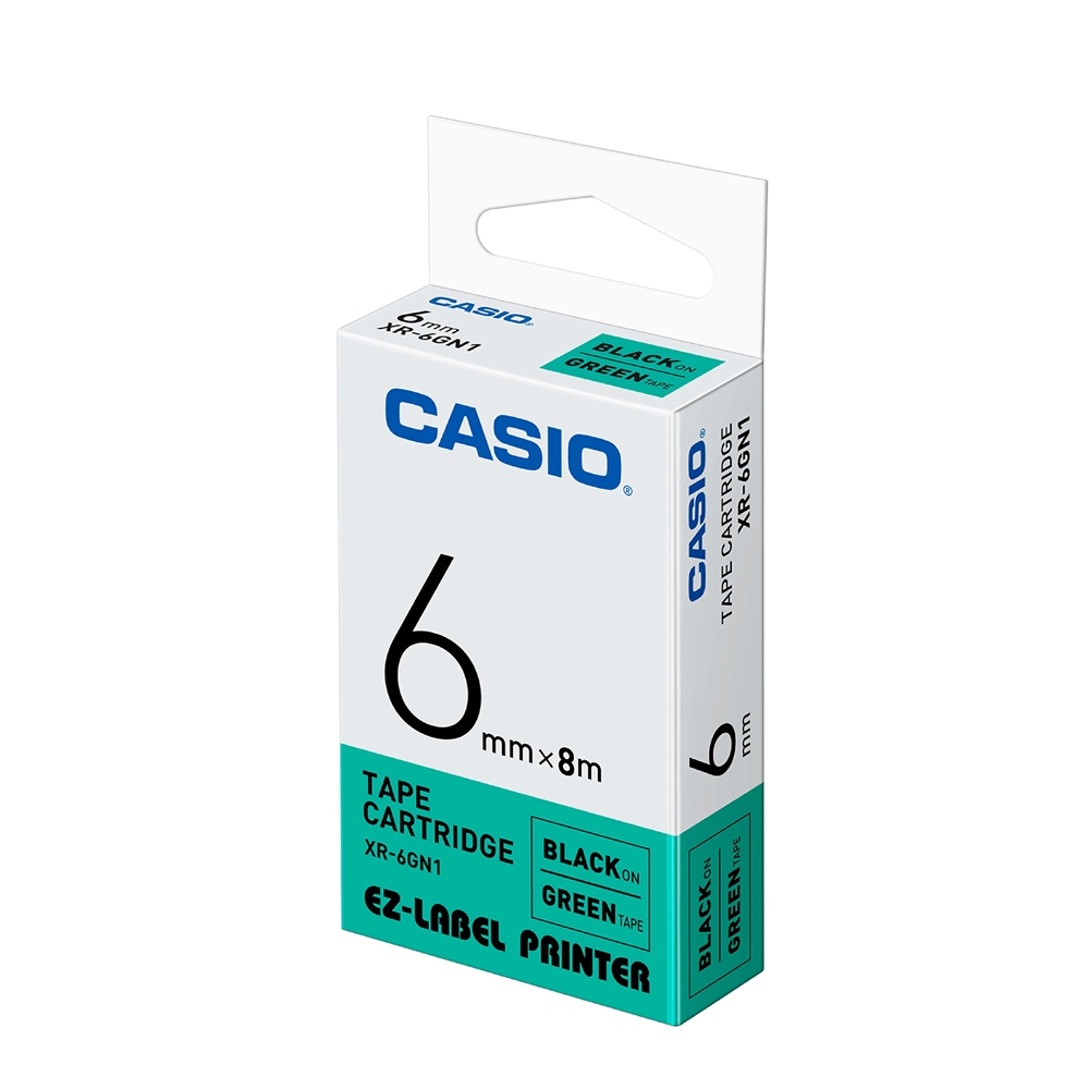 Casio Calculator เทปสติ๊กเกอร์ คาสิโอ รุ่น XR-6GN1 แบบสีเขียว ราคา 450 บาท*ส่งฟรี