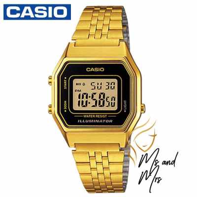 Casio Standard นาฬิกาข้อมือสุภาพสตรี สายสแตนเลส รุ่น LA680WGA-1DF - สีทอง Casio Standard นาฬิกาข้อมือสุภาพสตรี สายสแตนเลส รุ่น LA680WGA-1DF - สีทอง