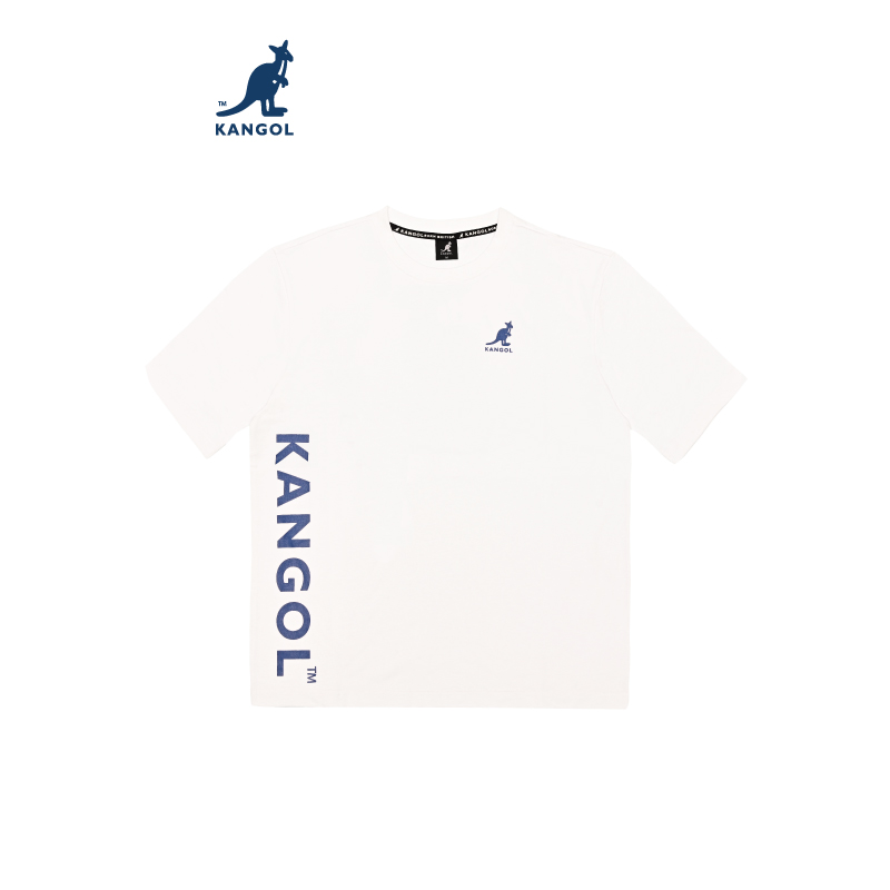 KANGOL T-shirt เสื้อยืดสกรีนลายอักษร KANGOL สีขาว,ดำ,ครีม,เหลือง,แดงเลือดหมู,เขียว ผู้ชาย