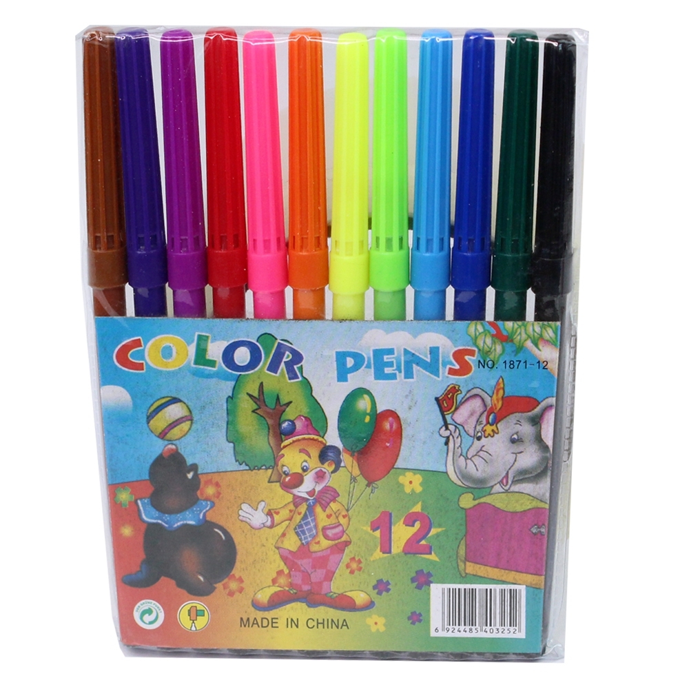 Telecorsa ชุดปากกาเมจิก (1ชุด 12 ชิ้น) รุ่น Marker-pen-12-colours-00g-Boss