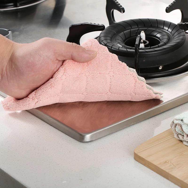 5PCS Silver Cleaning Cloth Magic Dish Towel Reusable Non Stick Oil