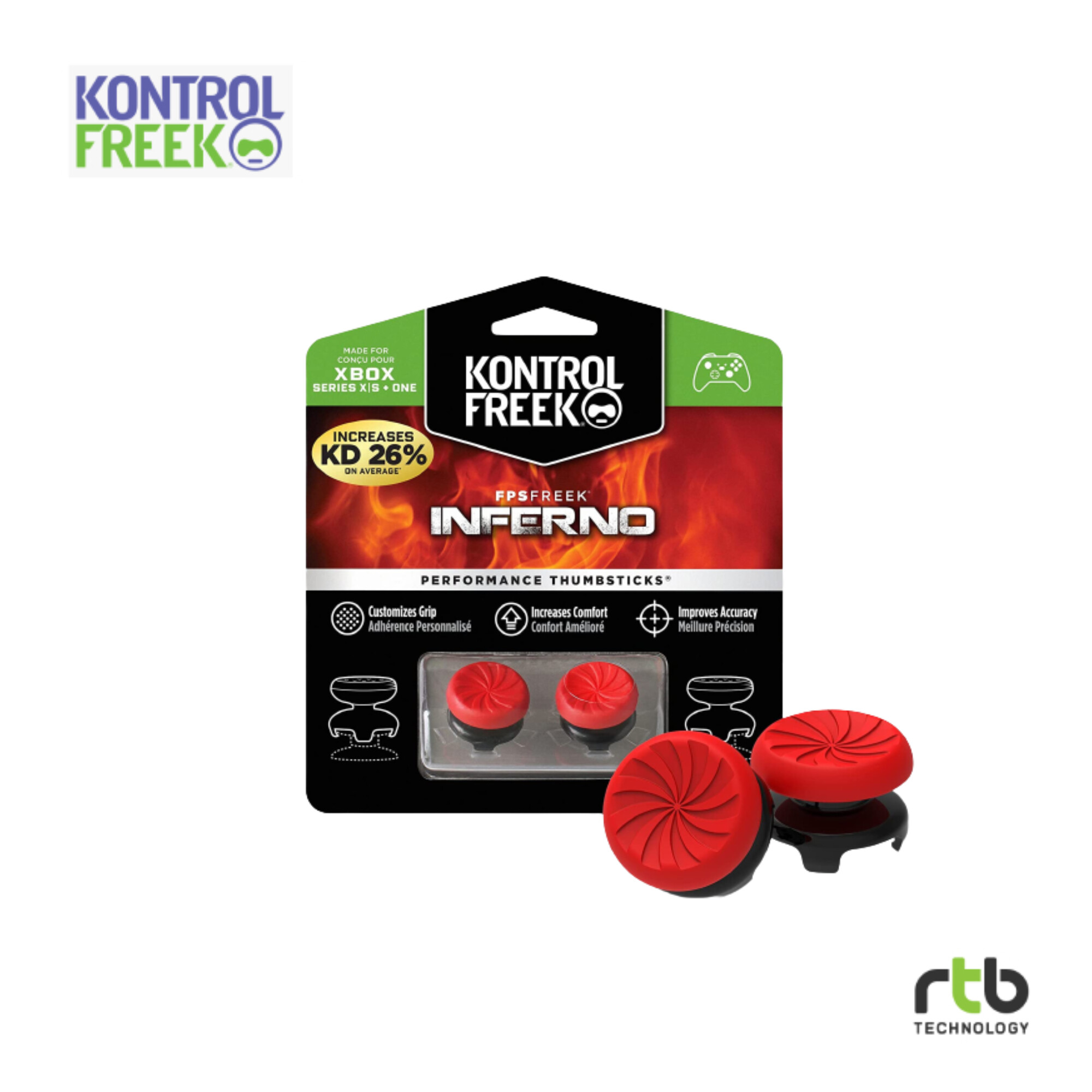 KontrolFreek ปุ่มอนาล็อก รุ่น FPS Freek Inferno - Red ราคา 650 บาท*ส่งฟรี