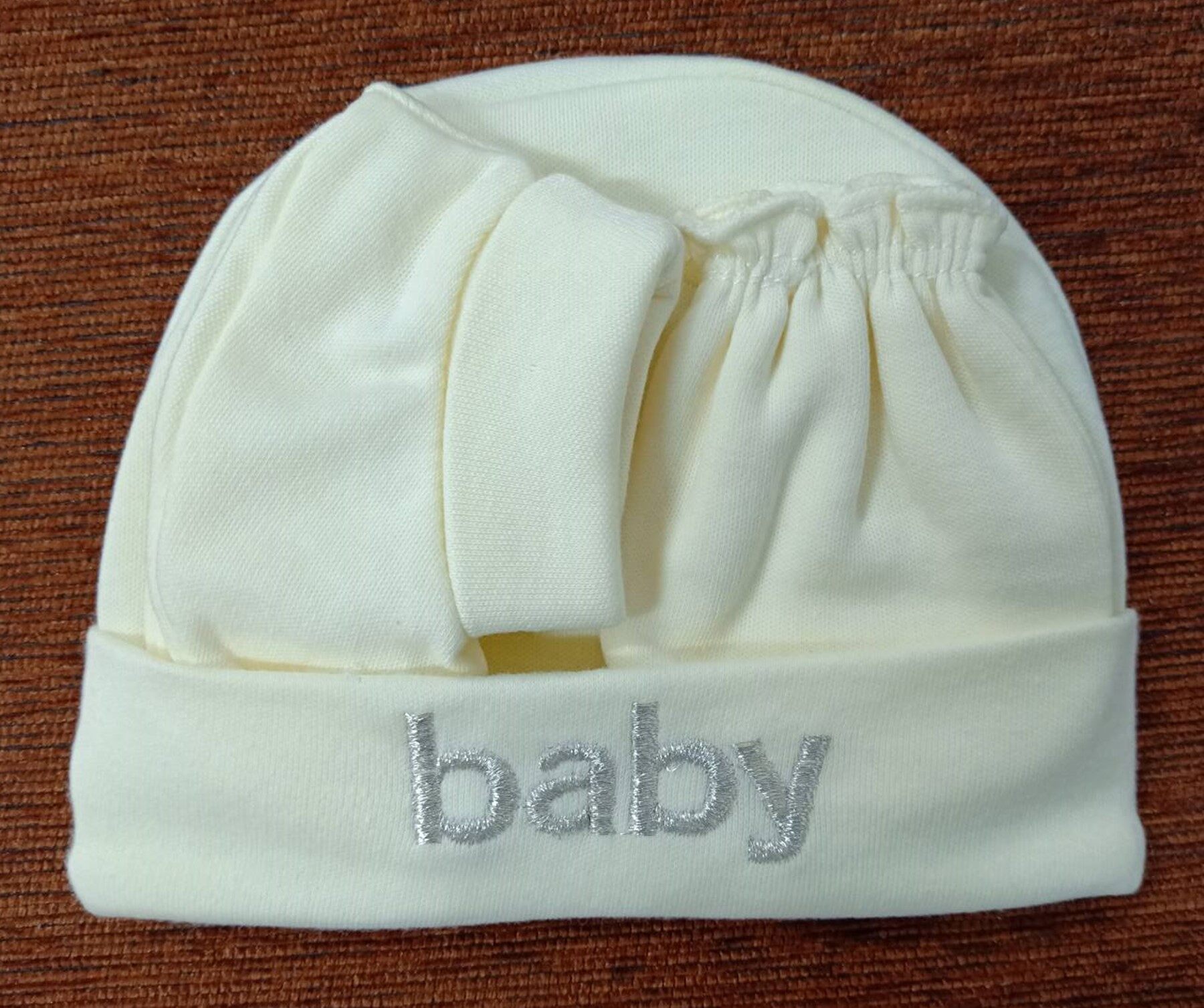 ชุดของขวัญ ชุดเซ็ทสำหรับทารก หมวก+ถุงมือ+ถุงเท้าเด็กอ่อน เด็กแรกเกิด - 3 เดือน แพ็ค 1