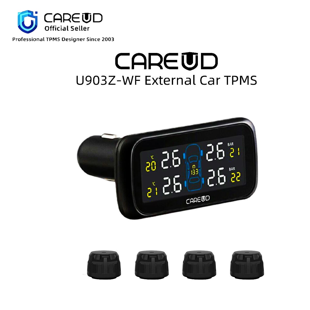 [CAREUD U903Z-WF Car TPMS External Car Tire Pressure Monitoring System Car Battery Monitoring,Careud U903Z-Wf Tpms External Tire Pressure Monitoring System and Car Battery Monitoring System,] ราคา 3,399 บาท*ส่งฟรี