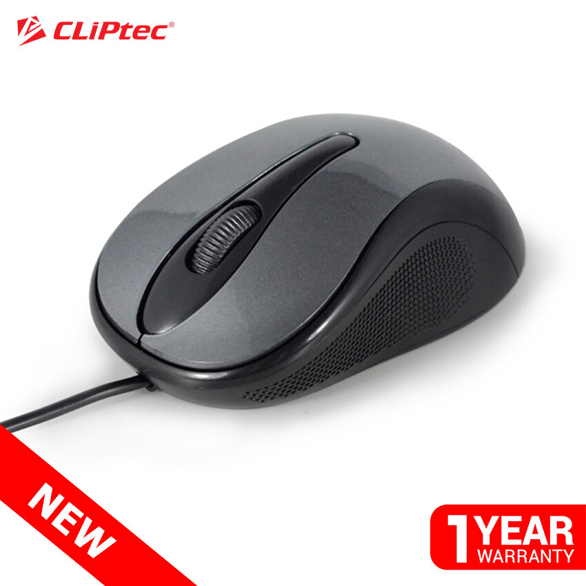 CLiPtec-RZS961-VIVA Optical Mouse เมาส์สาย ออปติคอล หัว USB 2.0 ความละเอียด 1000dpi รูปทรงจับถนัดมือ กะทัดรัด ใช้งานได้ทั้งมือซ้ายและมือขวา สายยาว 145 cm