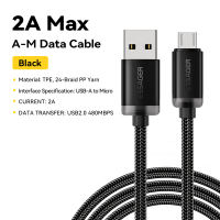 Essager สายเคเบิล USB to Type C/Micro 3A ของ ชาร์จเร็ว วัสดุถัก ถ่ายโอนข้อมูลได้ 480 Mbps สายเคเบิล A ถึง C เข้ากันได้กับ Huawei Xiaomi Samsung POCO Realme