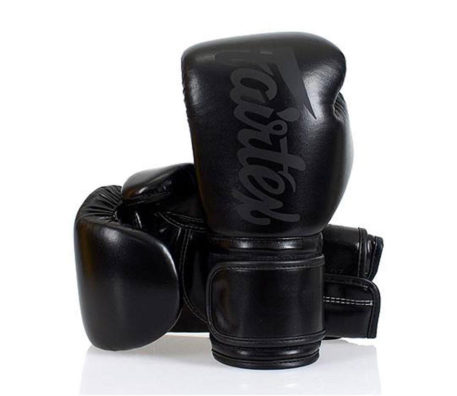 Fairtex Boxing Gloves BGV14ฺฺSB Supper Black 8,10,12,14,16 oz  Sparring MMA K1 นวมซ้อมชก แฟร์แท็ค สีดำล้วน