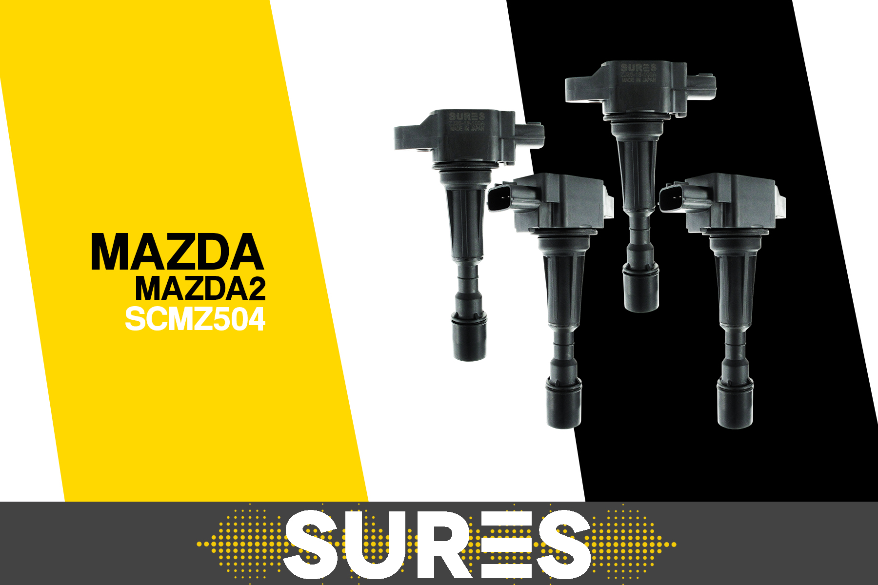 Great Value Set of 4 Ignition Coils Mazda 2 / Mazda 3 1.6 - Sures - Scmz-504 - Made in Japan ราคา 4,900 บาท*ส่งฟรี