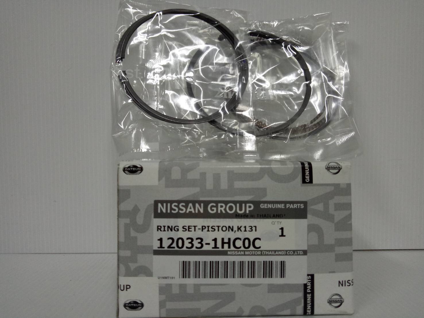 ชุดแหวนลูกสูบ NISSAN MARCH, ALMERA, NOTE HR12DE (อะไหล่แท้ NISSAN) รหัส 154