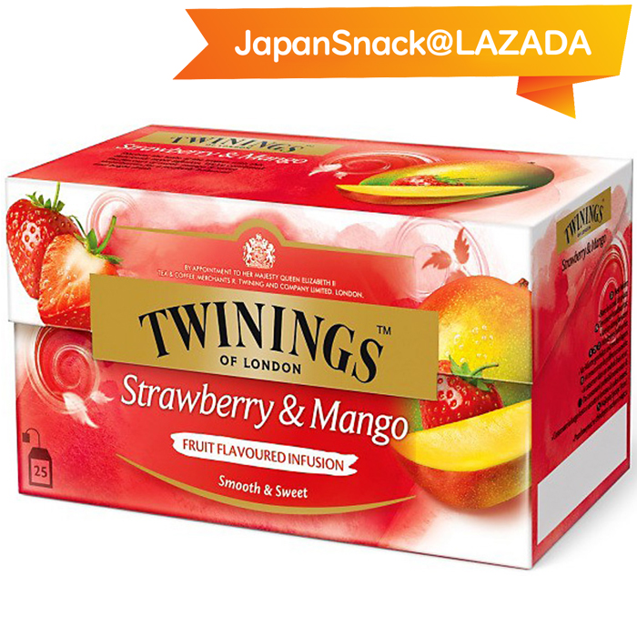 Twinings Strawberry & Mango ทไวนิงส์ เครื่องดื่ม สตรอเบอร์รี่ แอนด์ แมงโก้ Twining’s ชา ชาซอง ทไวนิงส์ ชาทไวนิงส์ ชาอังกฤษ ชาอังกฤษแท้ ทไวนิ่งส์