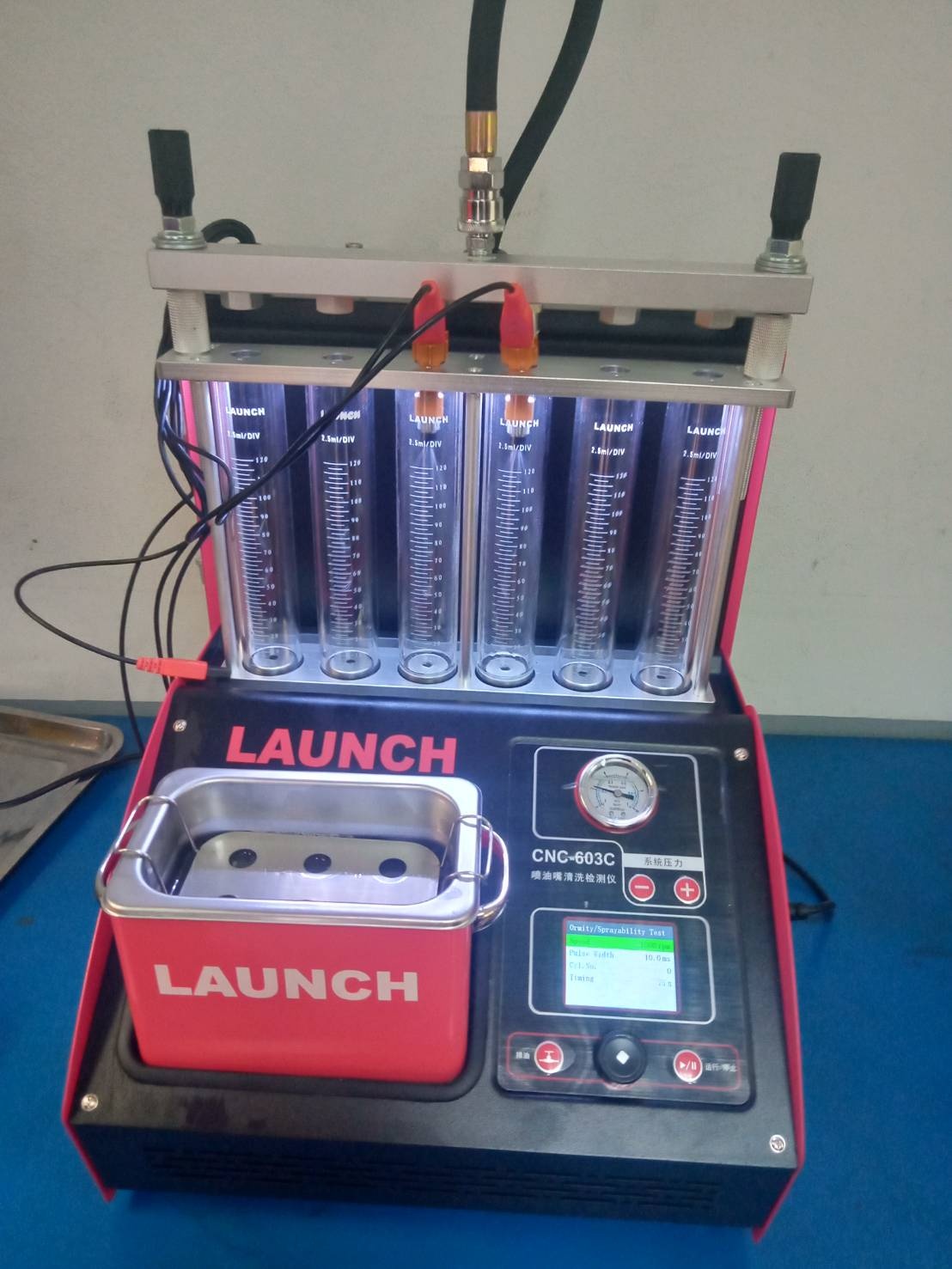 เครื่องล้างหัวฉีด เครื่องทดสอบหัวฉีด​ เครื่องล้างและทดสอบหัวฉีดเบนซิน หม้อต้มในตัว ยี่ห้อ LAUNCH ราคา 38,325 บาท*ส่งฟรี
