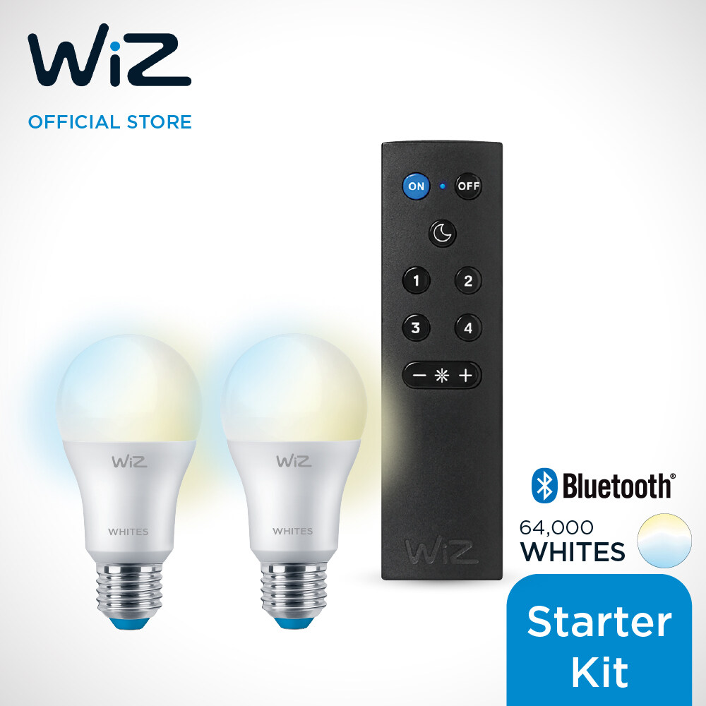 WiZ White Ambiance Starter Kit - หลอดไฟเปลี่ยนสีอัจฉริยะ 2 หลอด + รีโมต
