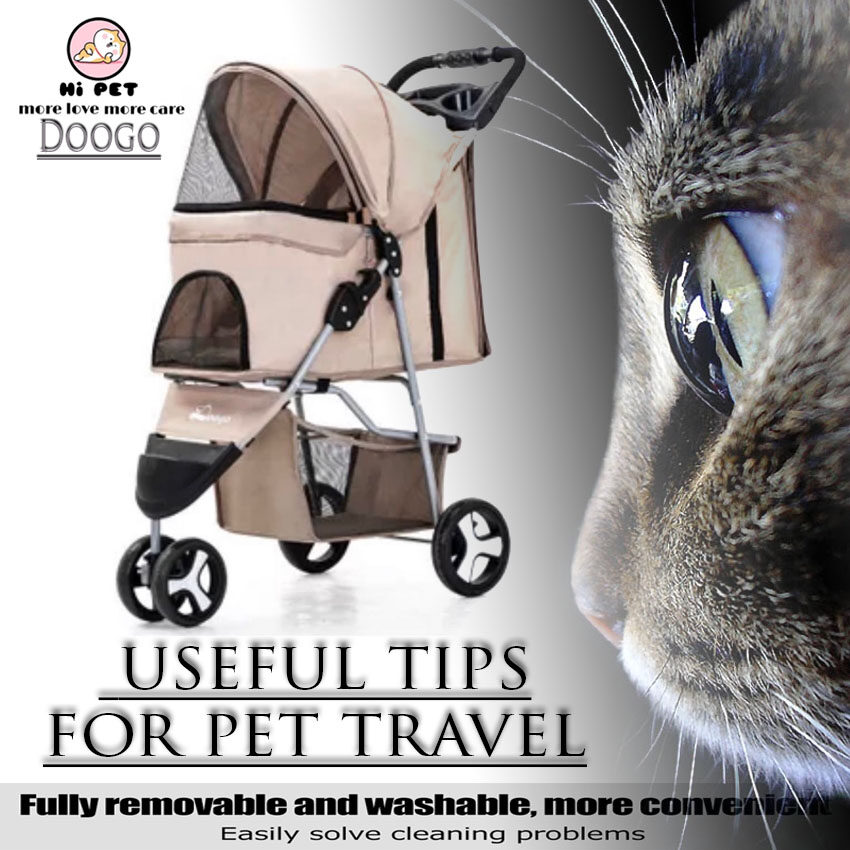 Doogo 3 wheeled Pets Trolley รถเข็นสุนัขรถเข็นสัตว์ 3 ล้อ รับน้ำหนักได้ถึง 15 กิโลกรัม【TC0001】