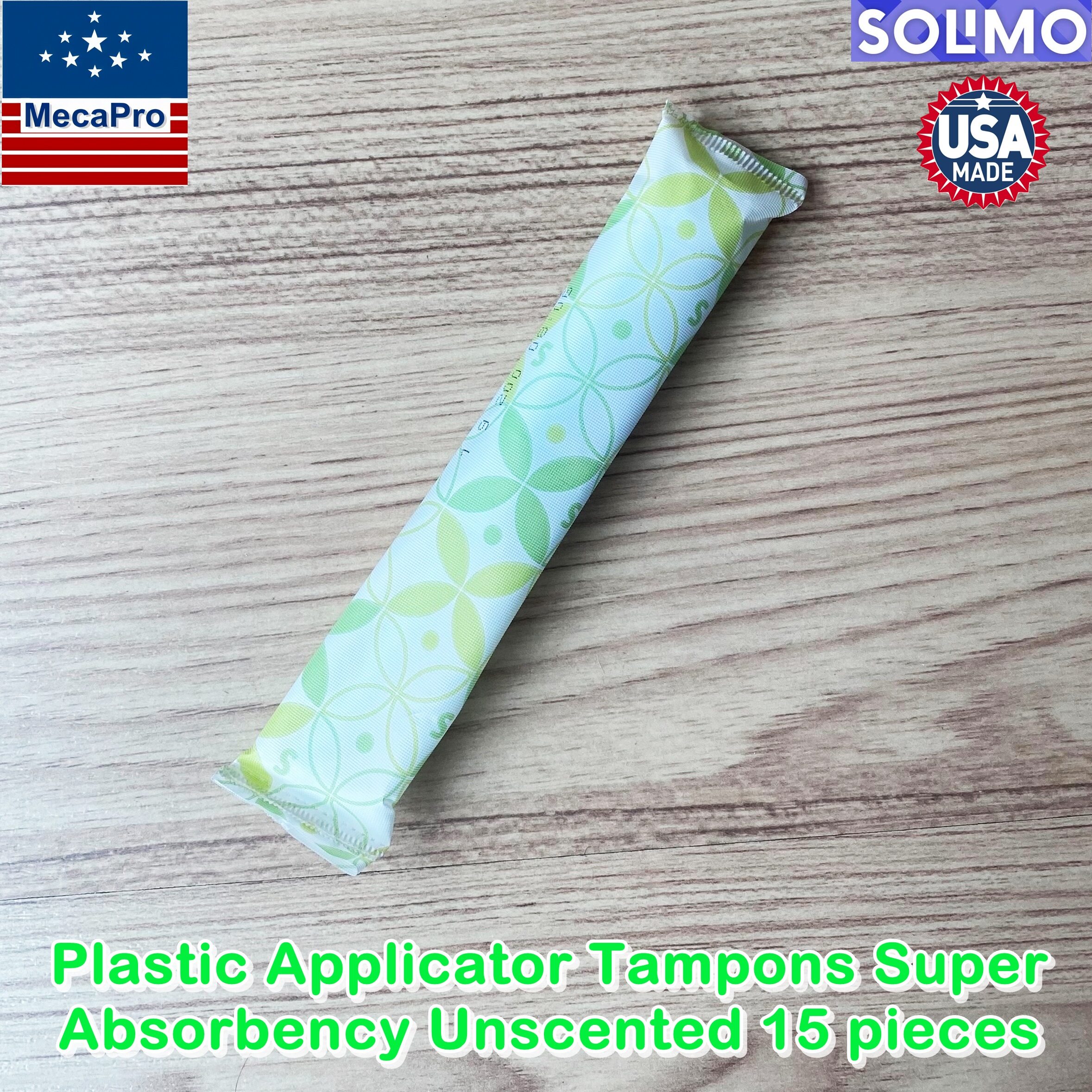 Solimo Plastic Applicator Tampons Super Absorbency Unscented 15 Pieces ผ้าอนามัยแบบสอด โซลิโม 15 ชิ้น แบ่งขาย สำหรับวันมามาก