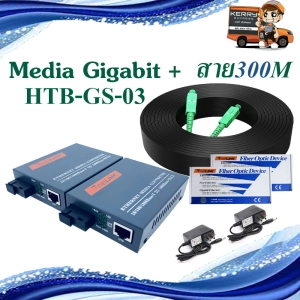 ภาพหน้าปกสินค้าNETLINK MEDIA GIGABIT 1000Mbps 1 คู่ (A/B)+สายไฟเบอร์ 1C  300 เมตร ที่เกี่ยวข้อง