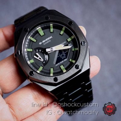 ดูภาพ นาฬิกา GShock Custom AP Black GreenHand Upgrade ของแท้ ประกันศูนย์1ปี <br/>เพิ่มเติม นาฬิกา GShock Custom AP Black GreenHand Upgrade ของแท้ ประกันศูนย์1ปี