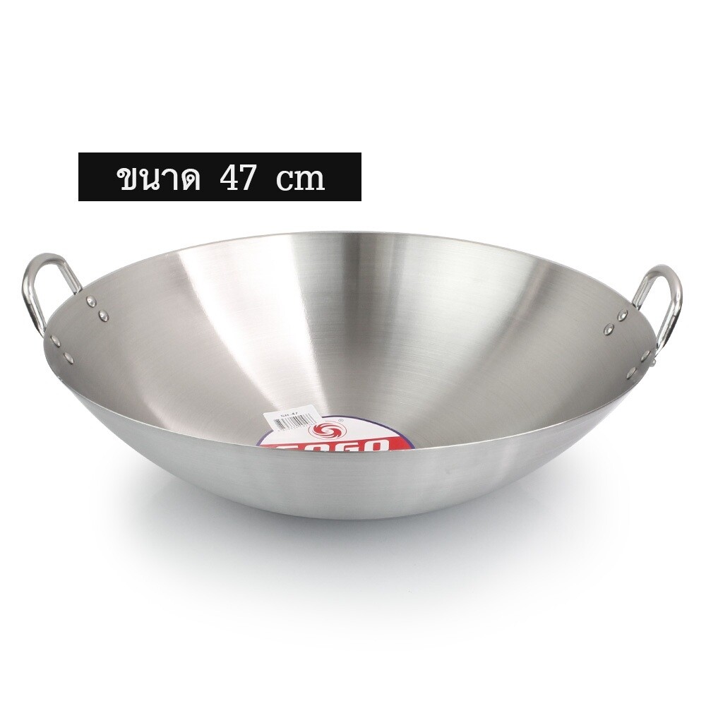 Telecorsa กระทะสแตนเลส กระทะทนความร้อน กระทะทรงลึกคุณภาพดี ขนาด 47CM. รุ่น Flying-Stainless-Steel-47cm-07b-June-p