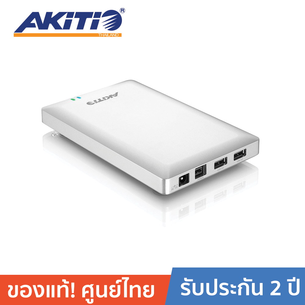 AKITIO-AKI-T1-DOCK Thunderbolt DOCK ADAPTER 10GB/s 4K Workflow - Silver ธันเดอร์โบลท์ 2 พอร์ตต่อได้ 6 อุปกรณ์ (ฟรีสายThunderbolt) ราคา 4,189 บาท*ส่งฟรี