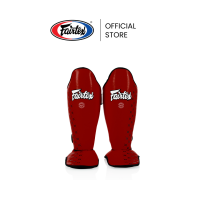 Fairtex สนับแข้ง SP5 สนับแข้งนักมวยหนังเทียม เพิ่มแกนโฟมกันกระแทก ป้องกันด้านข้างและด้านบน ไม่มีห่วงโลหะ สนับแข้งมวยสำหรับแข่งขัน