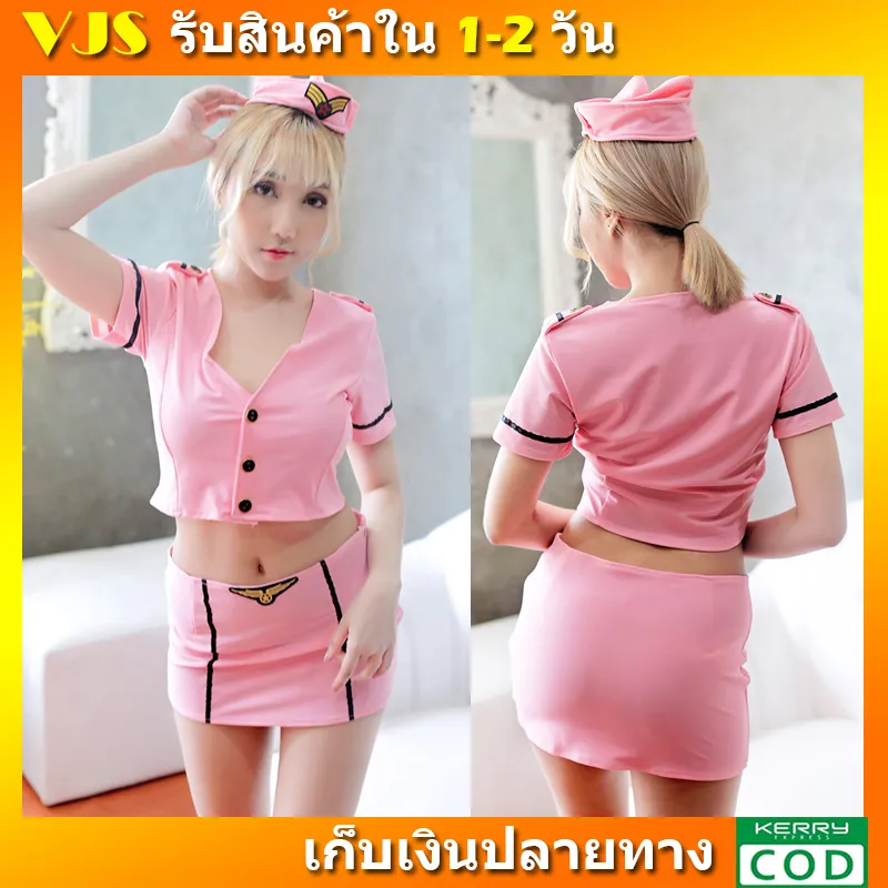 9866 (รับสินค้าใน 1-2 วัน) S - 4XL ชุดคอสเพลย์ทหารเรือหญิง สีชมพู ชุดคอสเพลย์คนอ้วน ชุดคอสเพลย์สาวอวบ ชุดคอสเพลย์ไซส์ใหญ่ ชุดนอนคอสเพลย์น่ารัก ชุดนอนไม่ได้นอน ชุดนอนเซ็กซี่ ชุดนอนผู้หญิง Pink Sexy Cosplay Pajamas Sleepwear Nightdress Women