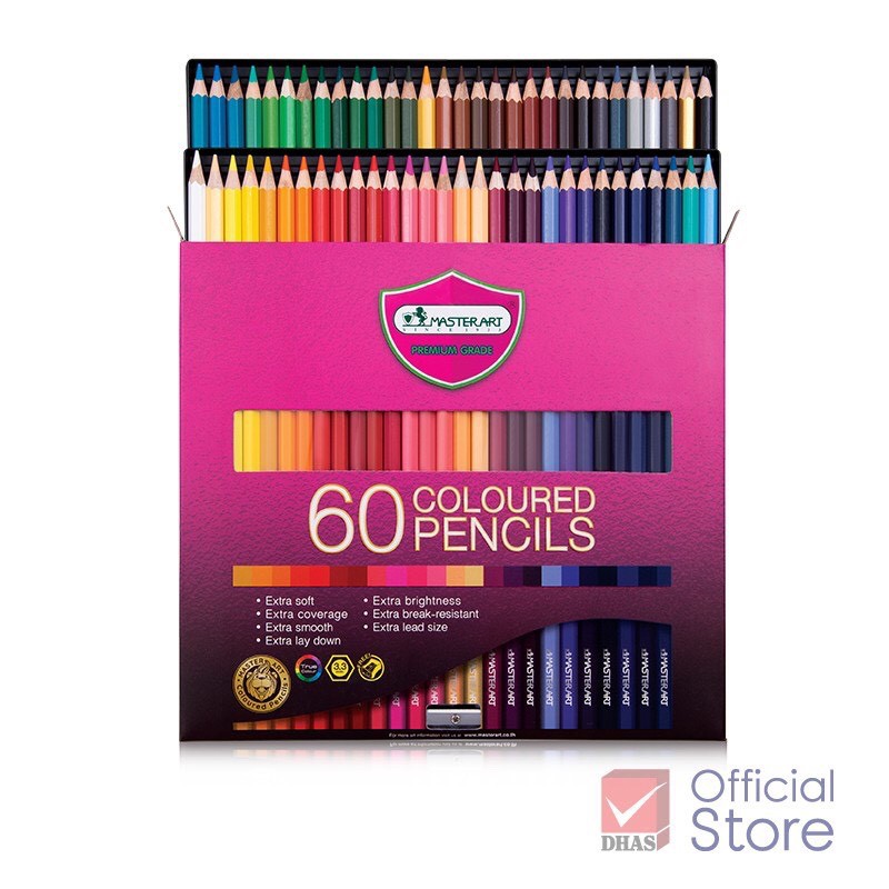 สีไม้ มาสเตอร์อาร์ต เกรดพรีเมี่ยม (48 สี 2 หัว/หัวเดียว) (60สี) (72สี) (100 สี)