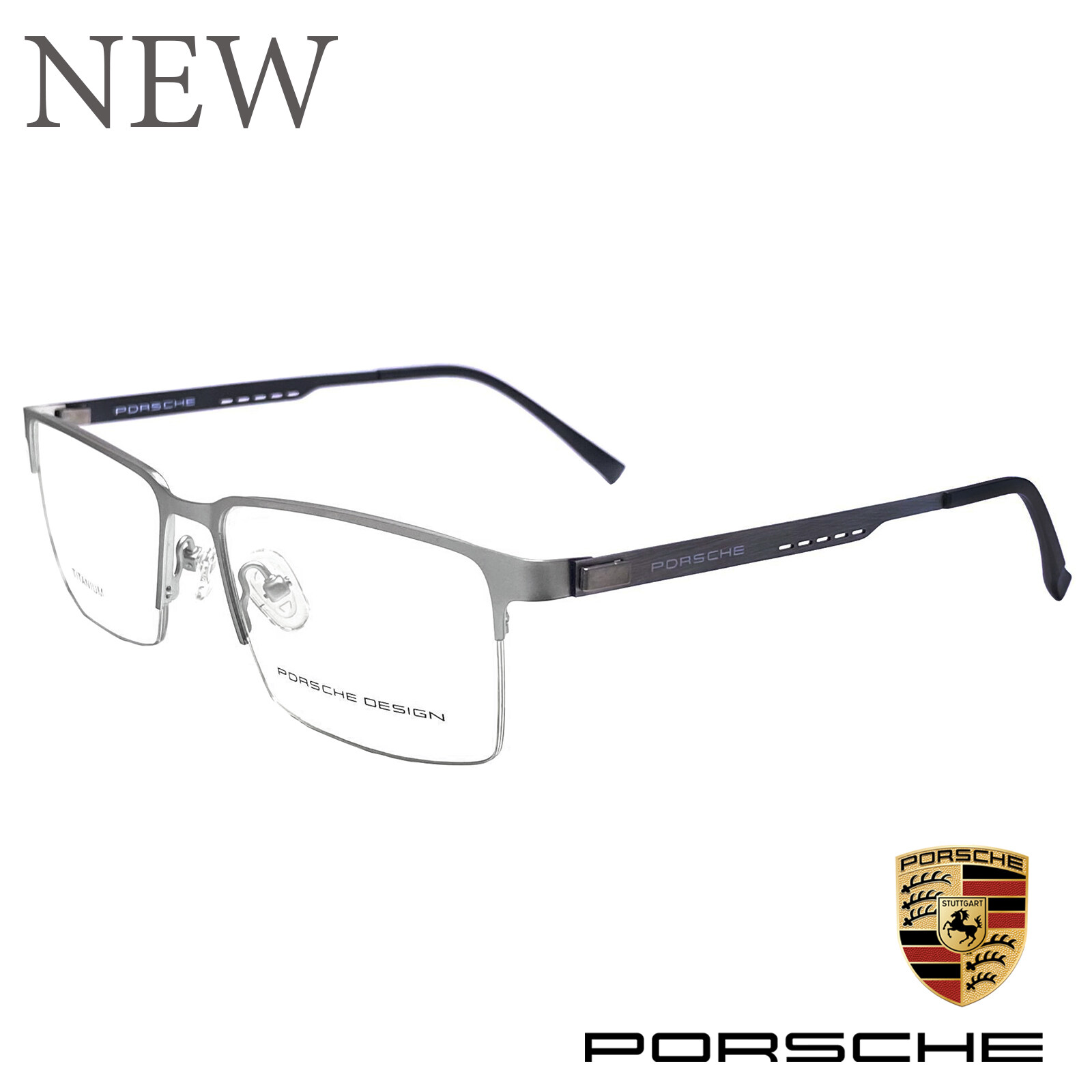 PORSCHE กรอบแว่นตา สำหรับตัดเลนส์ แว่นตา Fashion รุ่น 8840 กรอบเซราะ ทรงเหลี่ยม ขาข้อต่อ วัสดุ ไทเทเนียมTitanium น้ำหนักเบาทนทาน รับตัดเลนส์ทุกชนิด