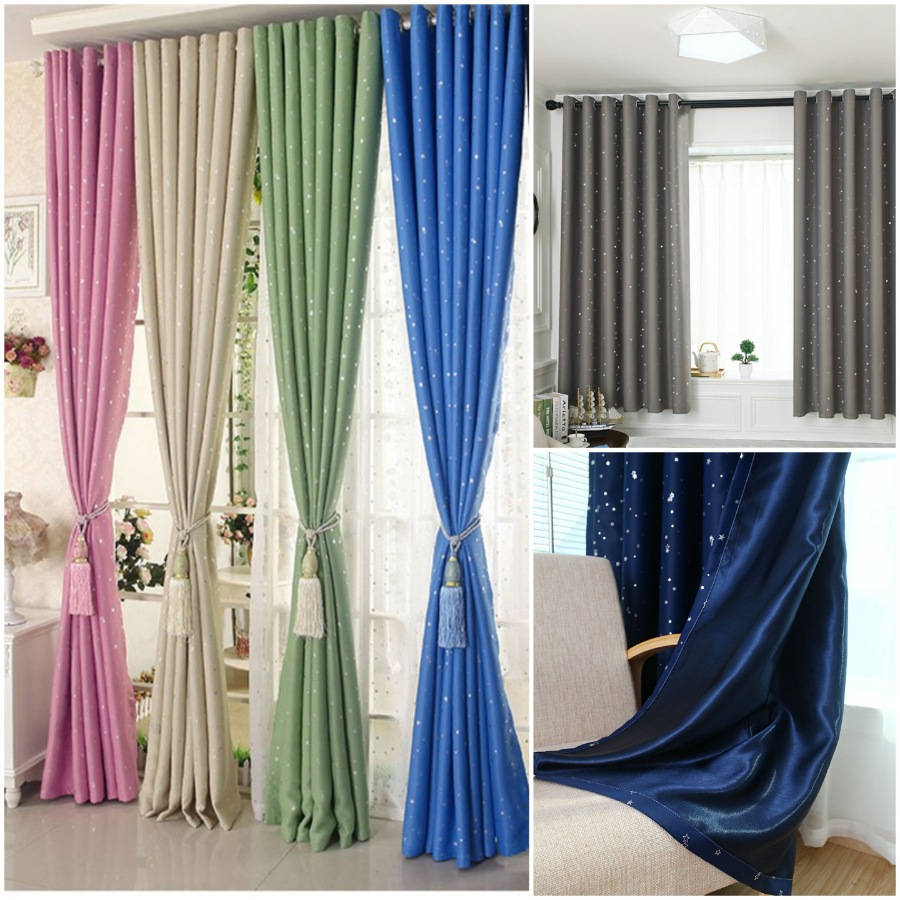 เลือกซื้อ ผ้าม่าน พร้อมส่ง ผ้าม่านหน้าต่างกันแสง ม่านทึบแสงห้องนอน ผ้าม่านประตู รูปดาว ผ้าม่านตาไก่ ราคาพิเศษ มีเก็บเงินปลายทาง