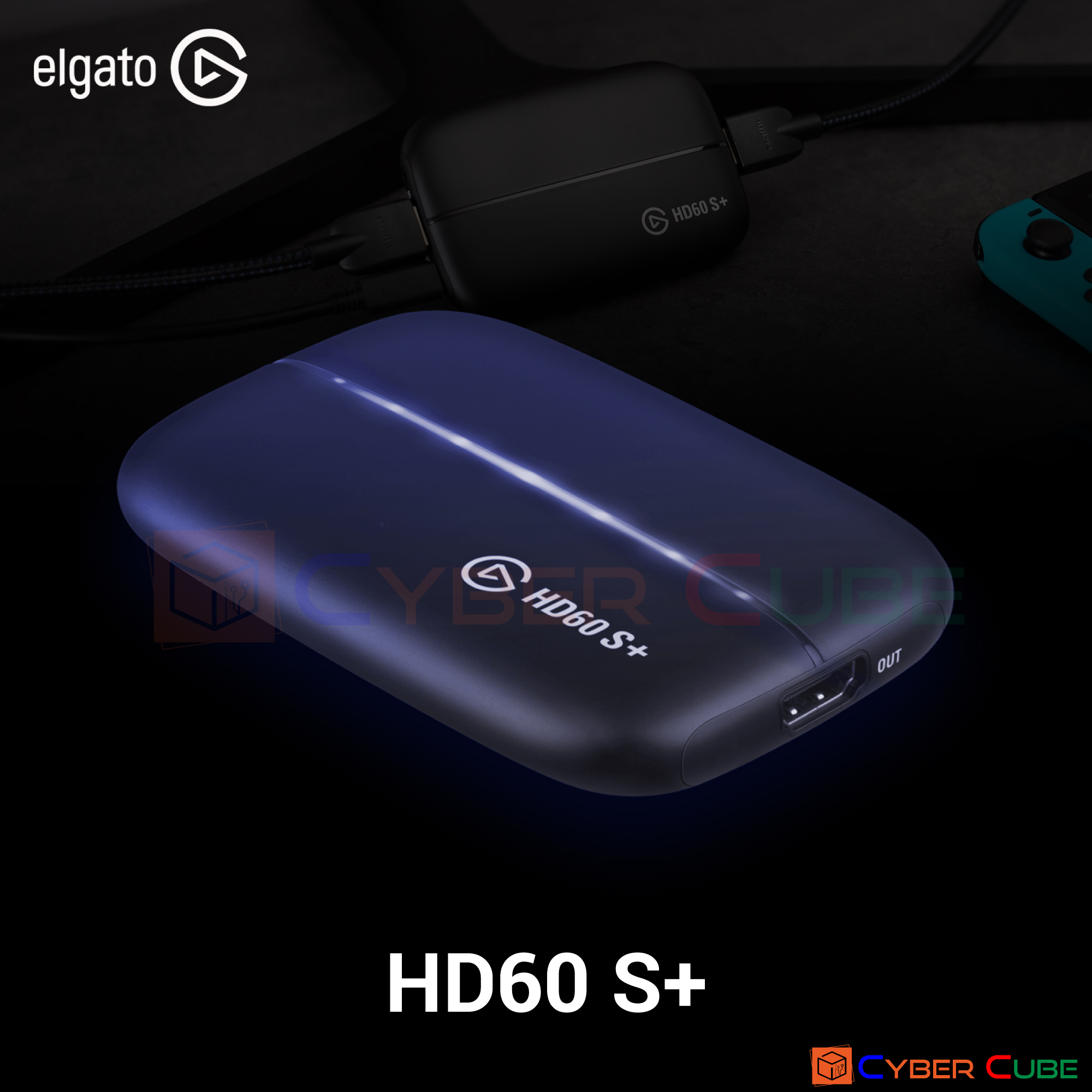 ELGATO HD60 S+ (USB 3.0) (อุปกรณ์จับภาพหน้าจอ) (For Streaming & Live) /up to 2160p60 /HDR10* /60Mbps /For PC, Mac, & Game Consoles (unencrypted HDMI)