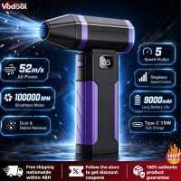 [Vktech]ที่เป่าฝุ่นไฟฟ้า130000RPMมอเตอร์ไร้แปรงถ่านชาร์จ USB แรงสูงเครื่องเป่าลมพัดลมท่อสำหรับใช้ในอุตสาหกรรม