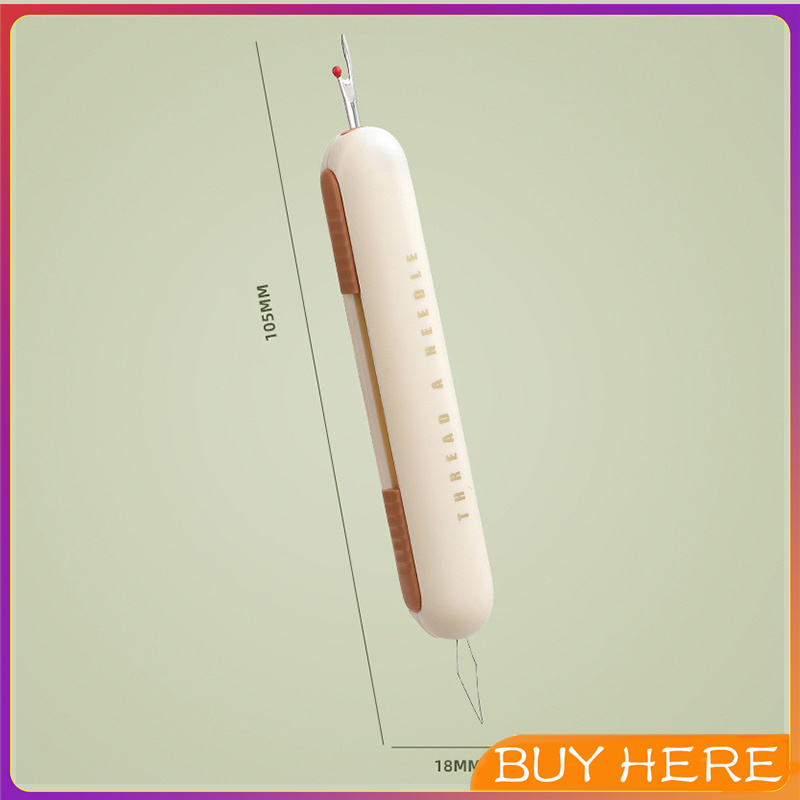 Buy Here 2-in-1 ที่สนเข็มถอดด้ายแบบ เครื่องร้อยด้าย เล็กพาสะดวก 1ชิ้น Needle Threader