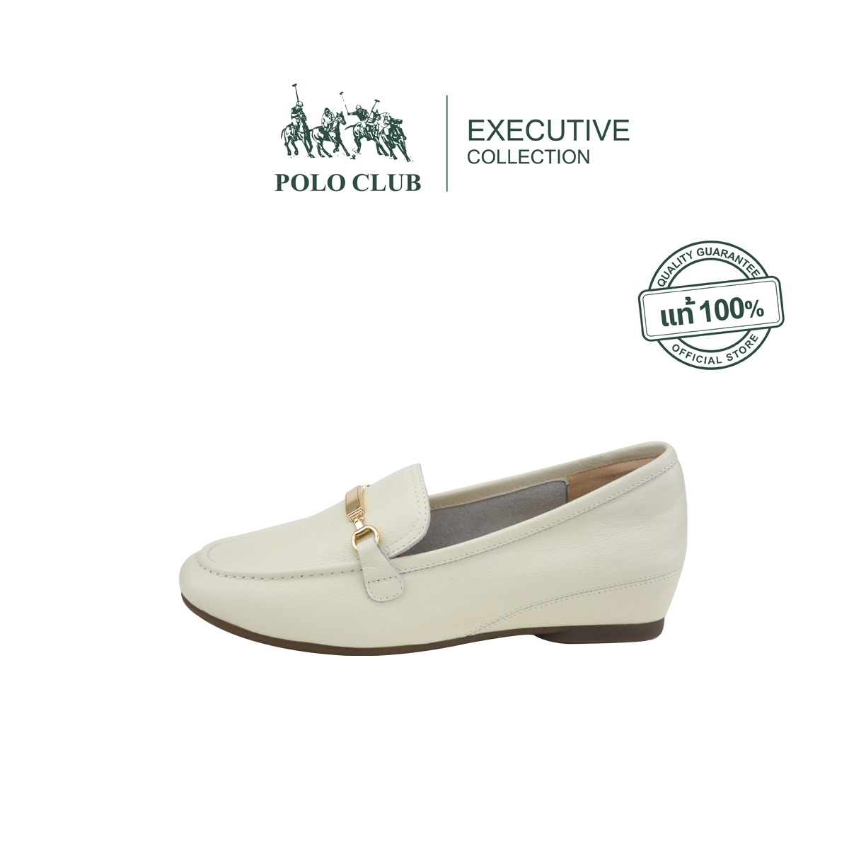 Polo Club Leather Shoes, Model Ex-1993, Beige Color | Women's Shoes, Rounded Shoes, Women's Work Shoes, Casual Shoes, Women's Fashion Shoes ราคา 2,600 บาท*ส่งฟรี