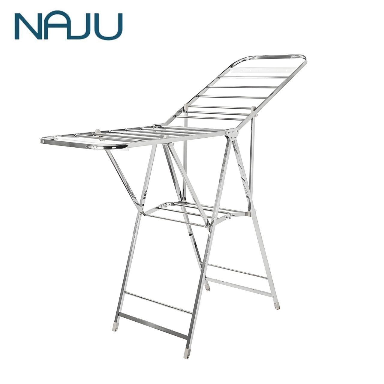 Naju ราวตากผ้าสแตนเลส ราวตากผ้า ราวตากผ้าพับเก็บได้ stainless steel clothes rack พับได้ สำหรับตากเสื้อผ้า ผ้านวม รองเท้า ทนน้ำ ไม่เป็นสนิม ราคา 1,120 บาท*ส่งฟรี
