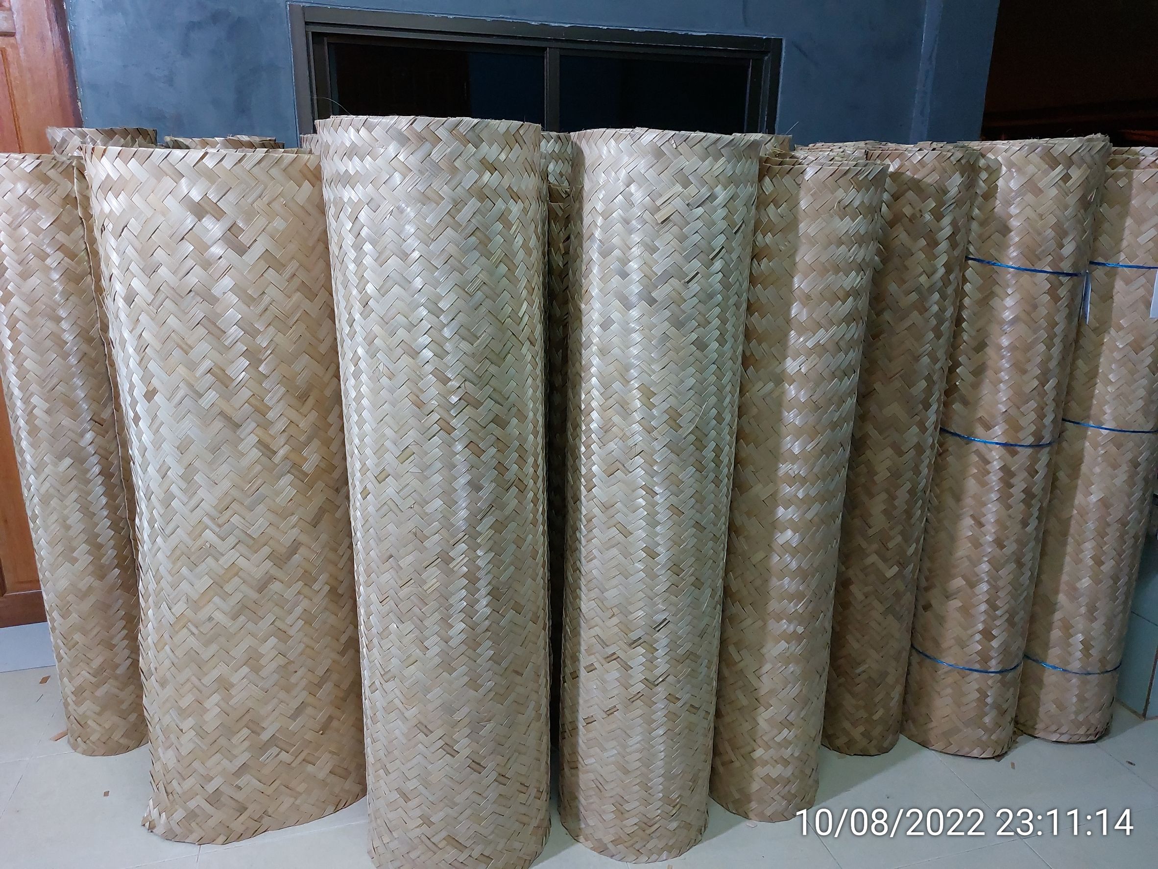 เสื่อลำแพน เสื่อลำแพนสาน ไม้ไผ่สาน ขนาด 130*260 ซม.
