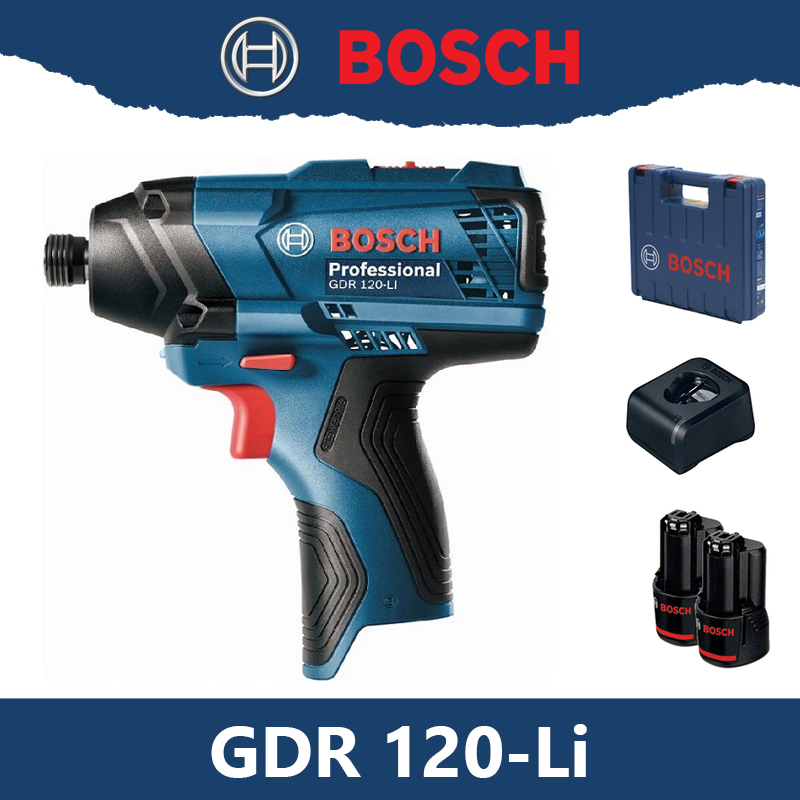 BOSCH ไขควงกระแทกไร้สาย 12V รุ่น GDR 120-LI Gen3 (แบต 2.0ah 2 ก้อน) 12โวลต์ GDR120Li