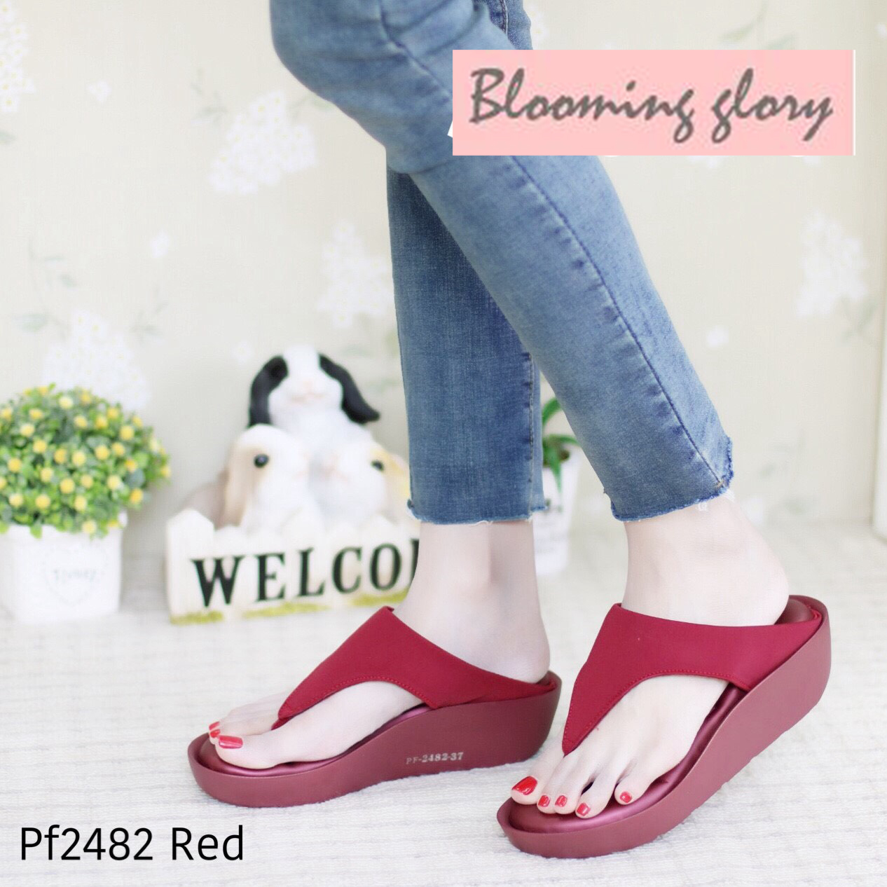 Blooming glory รองเท้าเพื่อสุขภาพ  นุ่มมาก เบา ใส่สบาย รุ่น PF2482