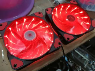 พัดลมเคส Nubwo (NFT100) AirForce 120mm LED Fan Case สีแดง,น้ำเงิน,ขาว,เขียว ไฟ Led แจ่มๆ
