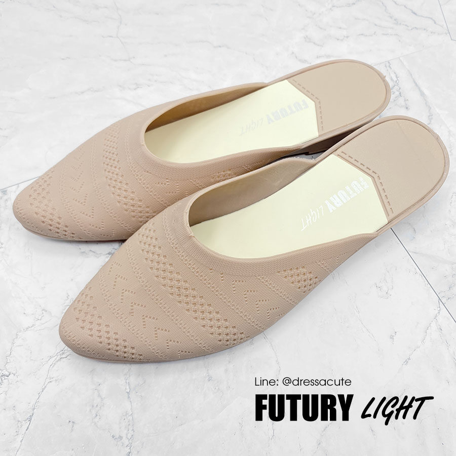[No.3302] FUTURY Light ® ❤️ รองเท้าซิลิโคน ทรงแหลม แบบเปิดส้น รองเท้ายางนิ่ม รองเท้าแตะหัวแหลม