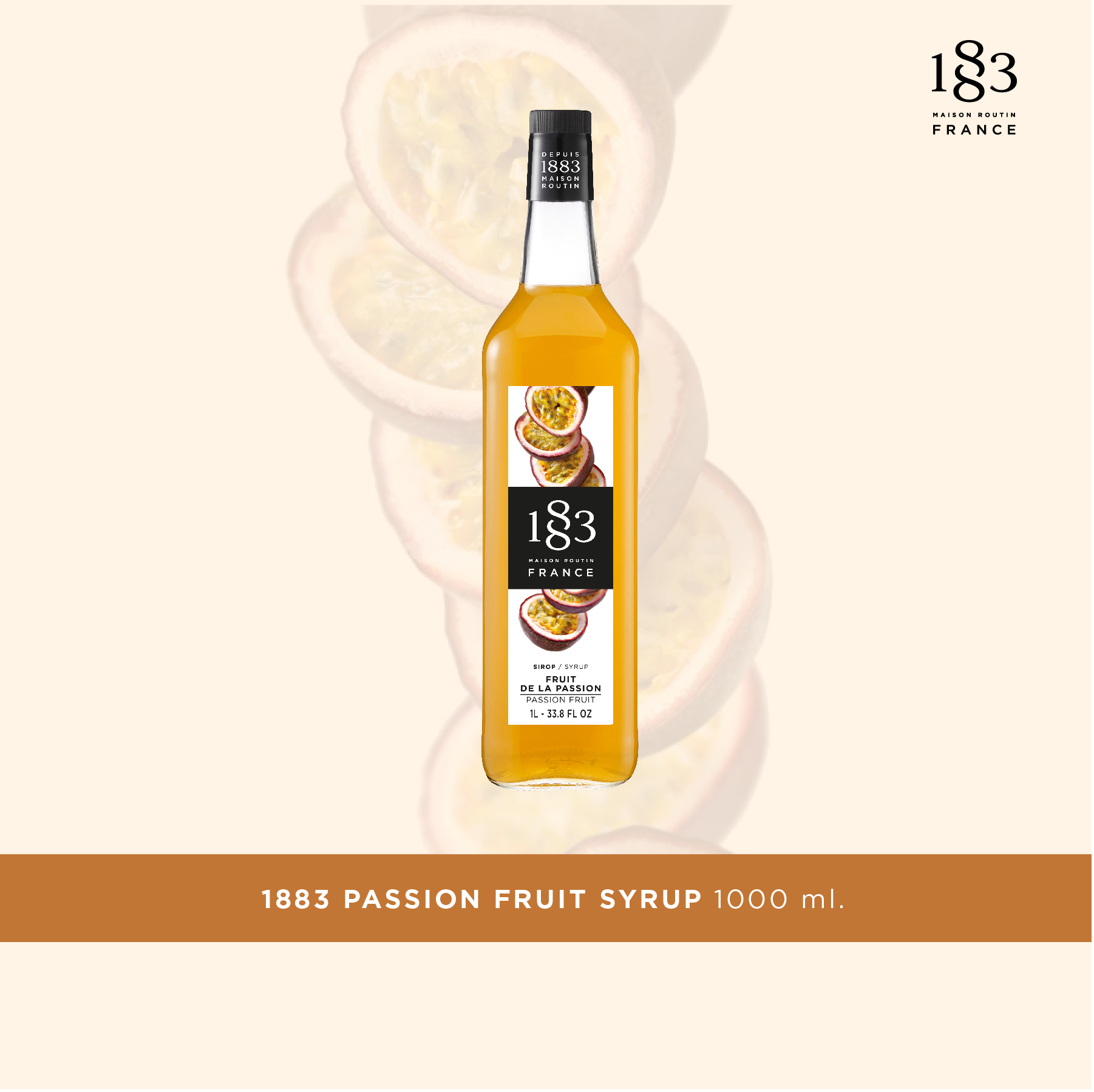 PASSION FRUIT SYRUP 1000 ml. (SKU 1646) ราคา 648 บาท*ส่งฟรี