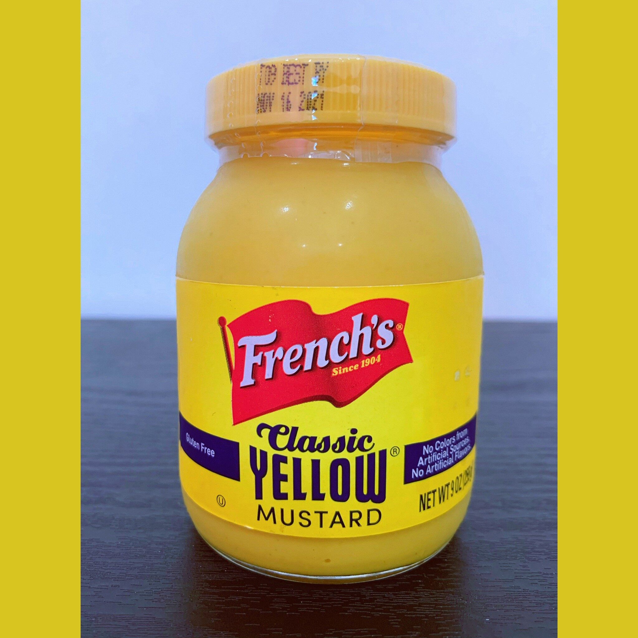 French's Classic Yellow Mustard (Gluten-free) 255g. เฟร้นช์ส คลาสสิค เยลโล่ มัสตาร์ด กลูเตนฟรี 255กรัม
